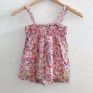 LIBERTY For Target Girls Sleeveless Floral Top Small Size